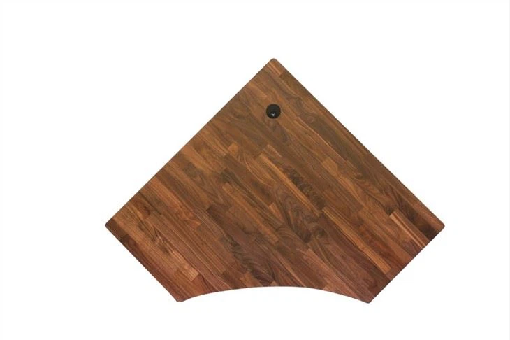 Solid Black Walnut Wood Single Butcher Block Office Table/Desk Top Factory