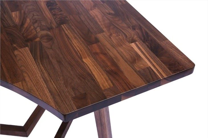 China Solid Black Walnut Wood Single Butcher Block Office Table/Desk Top Factory